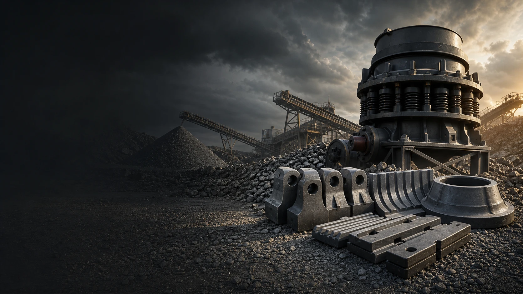 Laozhou Machinery crusher wear parts and crushing equipment